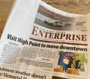 Front page of the High Point Enterprise